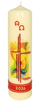 Ostertischkerze 270/70 mm, Dek. 3378